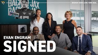 quotIm blessed to be a Jaguarquot Evan Engram Signs LongTerm Contract  Jacksonville Jaguars [upl. by Dunn]