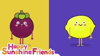 Fruit song  Fruits names for kids  Happy fruits learning song [upl. by Atenaz]