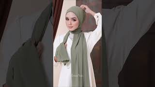 SHAWL Tutorial  Cara Pakai Tudung Shawl Gaya Simple amp Elegan [upl. by Na]