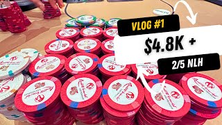 LUCKIEST POKER PLAYER  Poker Llama Vlog 1 [upl. by Navinod]