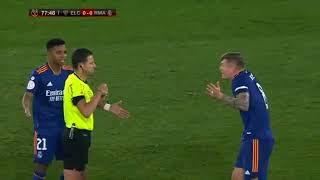 Kroos Yellow Card vs Elche [upl. by Avery529]