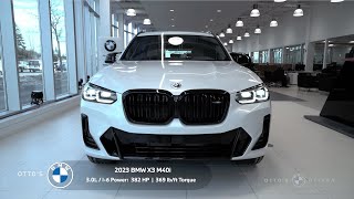 BMW X3 M40i 2023  Sensatec Tacora Red  Alpine White [upl. by Aihsiym614]