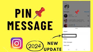 How to Pin Instagram Message 2024  Pin Instagram DM new update [upl. by Wolsky]