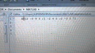 COMO ESCALONAR UNA MATRIZ CON AYUDA DEL MATLAB [upl. by Alla]