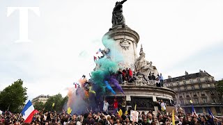 Demonstrations against hardright in France [upl. by Florie]