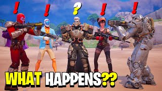 What Happens if ALL Bosses amp NPCs Meet in Fortnite Season 3 [upl. by Cornel534]