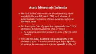 Mesenteric Ischemia  CRASH Medical Review Series [upl. by Maurilia509]