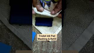 How to Wash Dry amp Refill trodat ink Pad Red ♥️ ink trodatink inkrefill shortvideo [upl. by Ahon]