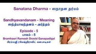 Sanatana Dharma  Sandhyavandanam  Episode 5 [upl. by Auria]