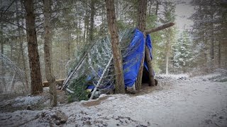 Building my off grid Winter Shelter Shack aka quotThe Meth Labquot [upl. by Adnirim]