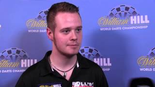 Interview  Max Hopp Shocks Mervyn King At Ally Pally [upl. by Ahsekel]