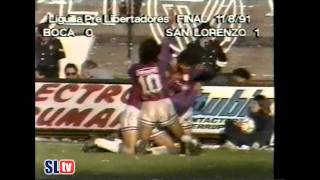 San Lorenzo  TV  Vs Boca Juniors año 1991 [upl. by Brewer718]