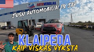 GRIZTU I LIETUVA  KAIP USA AUTOMOBILIAI ATRODO KLAIPEDOJE [upl. by Carine]