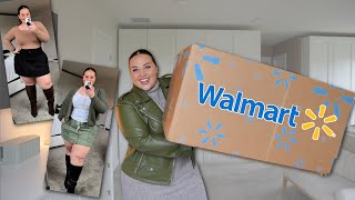 WIDE CALF BOOTS JACKETS AND FALL OUTFITS 🍁  WALMART HAUL [upl. by Aynwad]