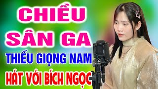 Karaoke Chiều Sân Ga ➤ Song Ca Cùng Bích Ngọc ➤ Karaoke Thiếu Giọng Nam [upl. by Veriee]