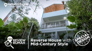 123ReviewRumah  Special Design Reverse House with MidCentury Style [upl. by Pickering]