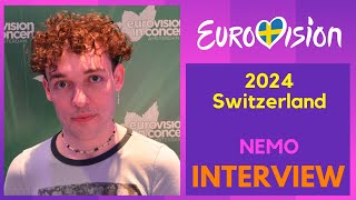 Eurovision 2024 Switzerland Nemo interview [upl. by Annovaj171]