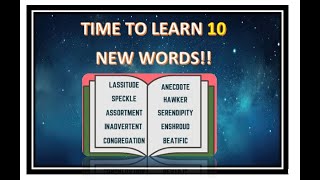 Learn 10 New Words English Vocabulary  Meaning  Sentences [upl. by Notnel]