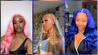 Wig Install Compilations  Frontal and Closure Color Instals of 2022 [upl. by Comyns]