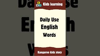 Daily use english words for kids Kids Learning  Pre School  Nursery  Kindergarten  Phonics [upl. by Ader]