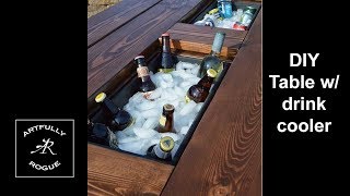 DIY How to build a table with a beer cooler [upl. by Nihahs654]