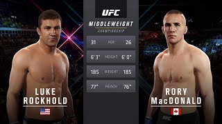 LUKE ROCKHOLD vs RORY MacDONALD 4K [upl. by Aderfla]