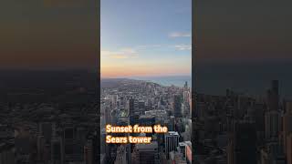 Sunset from the Sears tower chicago sunset searstower [upl. by Cottrell]