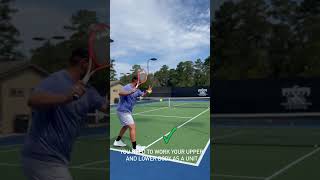 The tennis forehand technique  how to hit an angle [upl. by Aynotan724]