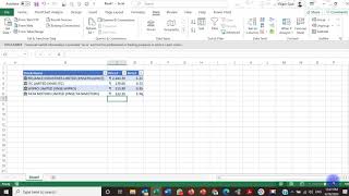 MS Excel Pull Stock Prices automatically into Excel [upl. by Germin]