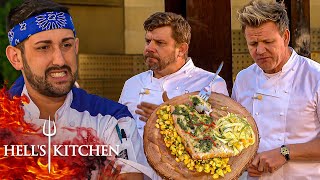 Cook On Wood Challenge Gets Rated By Chef Ramsay  Hells Kitchen [upl. by Ardnoek]