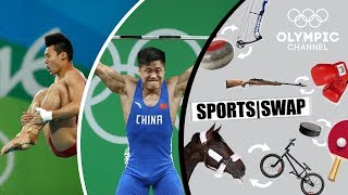 Diving vs Weighlifting Can Lü Xiaojun amp Chen Aisen Switch Sports  Sports Swap Challenge [upl. by Aylatan]