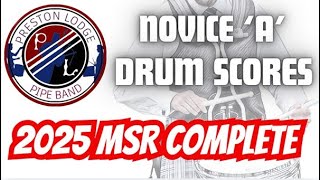 🥁Novice A Drum Scores  2025 MSR Complete🥁 [upl. by Graeme]