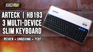 Arteck HB193 Wireless Stainless Steel Bluetooth Keyboard  Best Slim MultiDevice Keyboard REVIEW [upl. by Arvo]