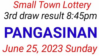 STL  PANGASINAN June 25 2023 3RD DRAW RESULT [upl. by Idok297]