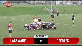 RUGBY HIGHLIGHTS  LASSWADE v PEEBLES  161223  NATIONAL 2 [upl. by Sinnod993]