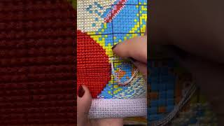 cross stitch 豎背繡起針走針收針完整版詳細教程，我就不信你們看完這個還不會？？ [upl. by Pass]