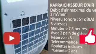 Différence de fonctionnement entre un rafraichisseur dair et une clim mobile sans gaine [upl. by Ahsetal]