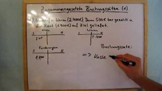 Zusammengesetzte Buchungssätze Teil 1 Rechnungswesen [upl. by Nadroj]