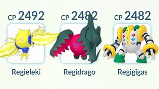 TRIPLE REGIS Regieleki Regidrago Regigigas Team in Pokemon GO [upl. by Keppel869]