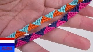 DIY armband knopen  leuk vriendschapsbandje met driehoeken  eenvoudig amp snel  trendy [upl. by Suez]