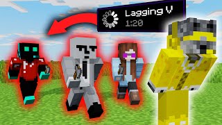 Minecraft Manhunt But Crouching Lags The Server [upl. by Riaj]