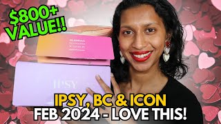 NEW February 2024 IPSY BOXYCHARM ICON BOX Unboxing [upl. by Enilrad]