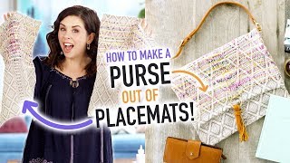 How to Make a Purse out of a Placemat  HGTV Handmade [upl. by Marna]