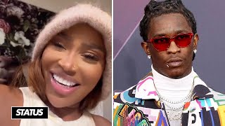 Young Thugs Ex Karlae Responds To Rumors That Shes Trying To Get Him Back [upl. by Adnamas]