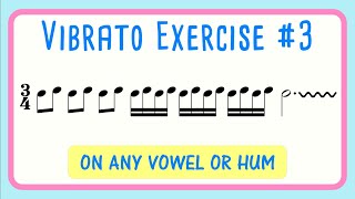 Vibrato Vocal Exercise 34 time  How to Develop Vibrato [upl. by Ecinahs]