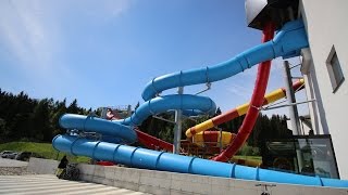 Therme Amadé Altenmarkt im Pongau  Black Hole  blaue Röhrenrutsche quotBlack Mambaquot Onride [upl. by Sufur]