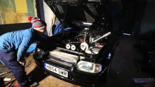 Zetec turbo rwd rebuild 1st start up [upl. by Ronile]