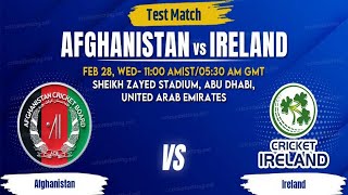 CRICKET LIVE Afghanistan Vs Ireland  OneOff Test Match  Day 3  1st March 2024  ACB [upl. by Ambur]