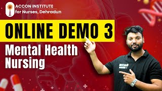 Online Demo  3 MHN MENTAL Health Nursing BY PANKAJ SIR ACCON DEHRADUN  NORCET 80 RRB  GMCH [upl. by Niatsirk572]