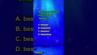 What is the past tense form of bespeak [upl. by Truelove]